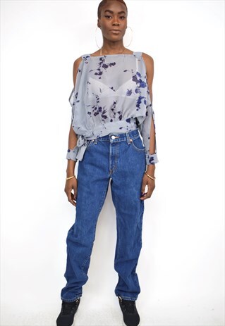 VINTAGE 90S LEVIS 550 BLUE DENIM RELAXED JEANS