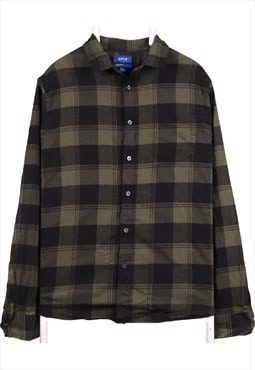 Vintage 90's Apt 9 Shirt Check Long Sleeve Button Up Black,