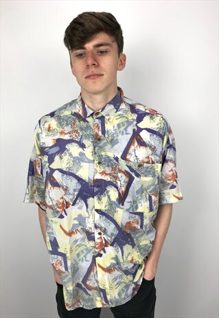 90S VINTAGE PATTERNED FESTIVAL SHIRT
