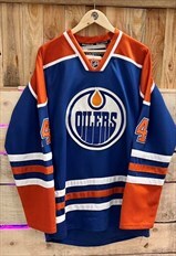 Edmonton Oilers NHL Jersey Blue/Orange XL