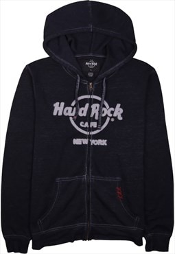 Vintage 90's Hard Rock Cafe Hoodie Spellout Full Zip Up New