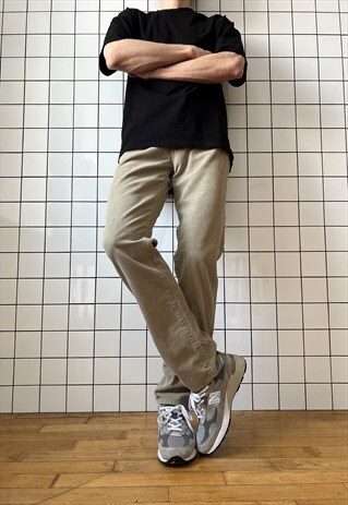 Vintage LEVIS Corduroy Pants Trousers 80s Beige  