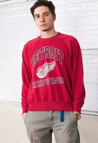 VINTAGE HOCKEY SWEATSHIRT LOGO 90S L 11.5