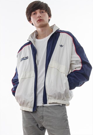 VINTAGE ADIDAS ORIGINALS CAROLINA TRACKSUIT 90S WHITE BLUE