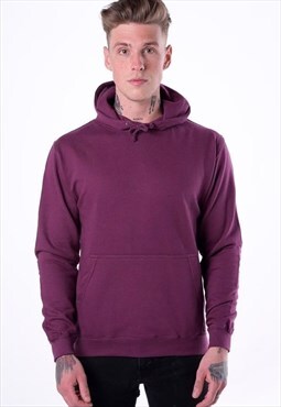 54 Floral Premium Blank Pullover Hoody - Plum Purple 