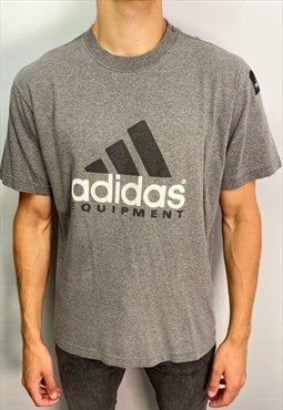 Vintage Adidas Equipment Print T-Shirt(L)