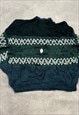 VINTAGE ABSTRACT KNITTED JUMPER WOMEN'S XL
