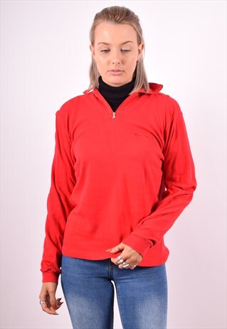 CHAMPION WOMENS VINTAGE SWEATSHIRT JUMPER SMALL RED 90S