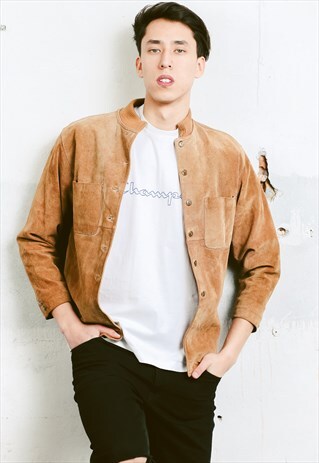 VINTAGE 90S SUEDE BOMBER JACKET
