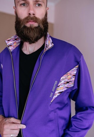 VINTAGE 80S PURPLE TRACK JACKET