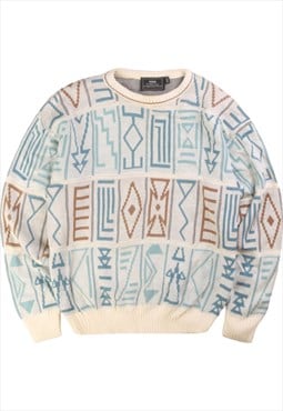 Vintage 90's Sears Jumper / Sweater Knitted Crewneck Beige
