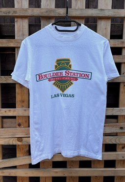 Vintage boulder station Las Vegas white T-shirt XS