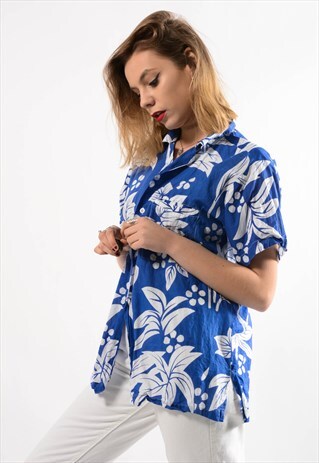 VINTAGE HAWAIIAN PATTERN SHIRT.