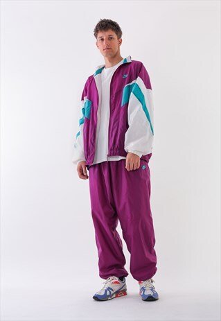 VINTAGE NIKE JACKET AND PANTS 90S PURPLE WHITE