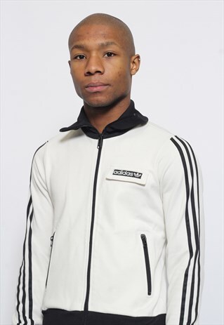 VINTAGE ADIDAS ORIGINALS WHITE TRACK JACKET