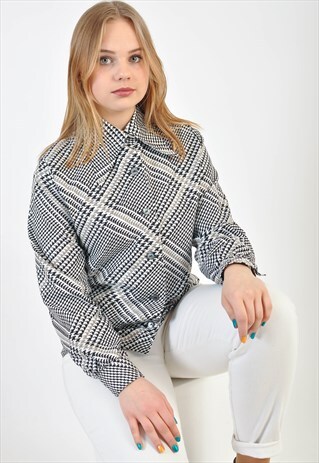 VINTAGE 70'S SHIRT IN ABSTRACT PRINT