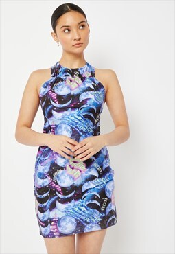 Skinnydip London Bungy Mini Dress in Space Print