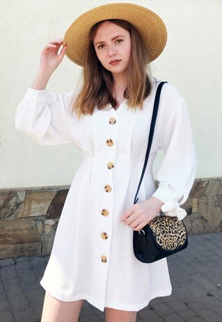 VINTAGE-INSPIRED BUTTON-DOWN DRESS