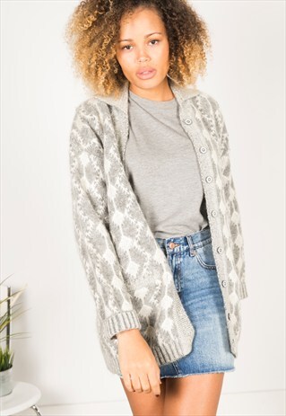 VINTAGE 80S CASUAL KNIT CARDIGAN / R0509