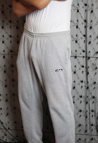 VINTAGE FILA GREY JERSEY JOGGERS