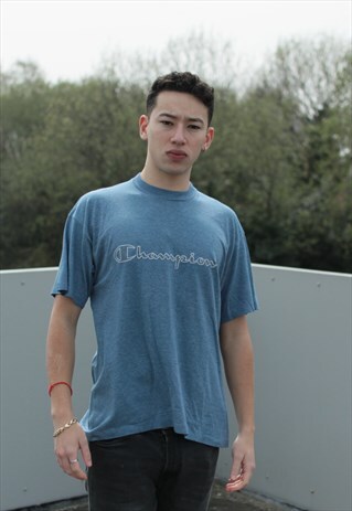 VINTAGE BLUE CHAMPION T SHIRT
