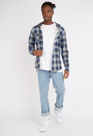 VINTAGE HOODED CHECKED SHIRT