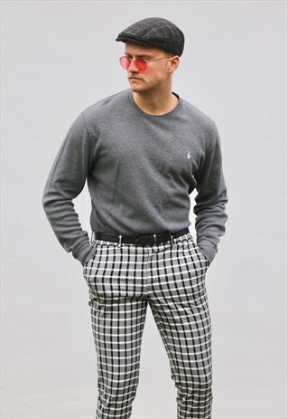 RALPH LAUREN USA 90S RIBBED MINIMALIST SWEATSHIRT