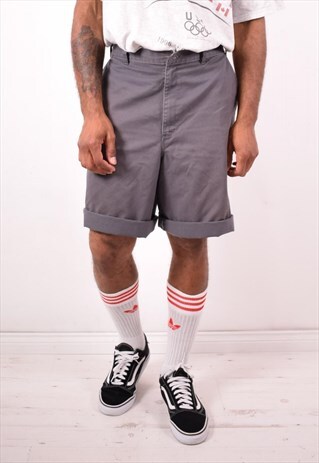 DICKIES MENS VINTAGE SHORTS W36 GREY 90S