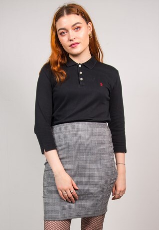VINTAGE 90'S GINGHAM CHECK PATTERN MINI SKIRT