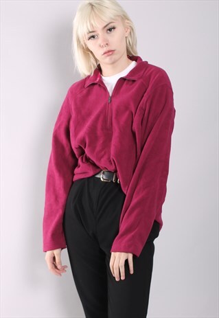 VINTAGE 80'S 1/4 ZIP FLEECE SWEATSHIRT