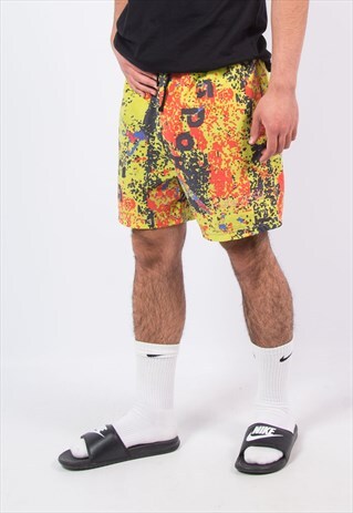 90'S CRAZY PATTERN REEBOK SWIM BEACH SHORTS