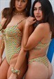 NARON UNDERWIRE ONE PIECE RETRO 70S YELLOW PRINT