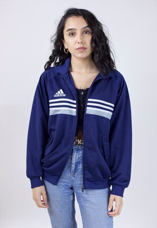 VINTAGE ADIDAS 90'S NAVY SPORTS JACKET