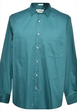 Teal Van Heusen Long-Sleeve Shirt - L