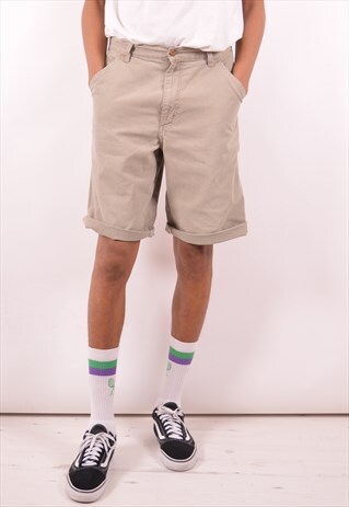 CARHARTT MENS VINTAGE SHORTS W34 KHAKI 90S