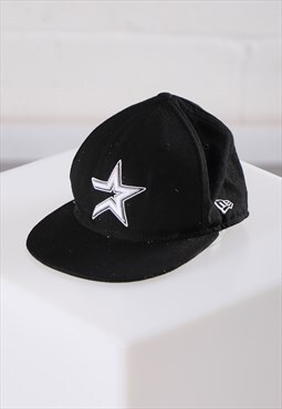 Vintage New Era Astros Cap Black MLB Summer Fitted Hat