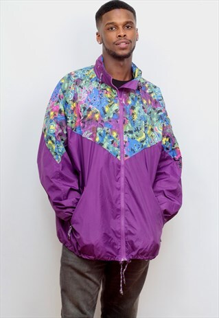 1990'S VINTAGE WINDBREAKER JACKET IN MULTICOLOUR