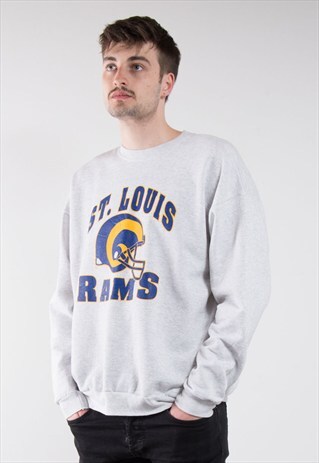 ST LOUIS RAMS NFL CREW NECK SWEATSHIRT