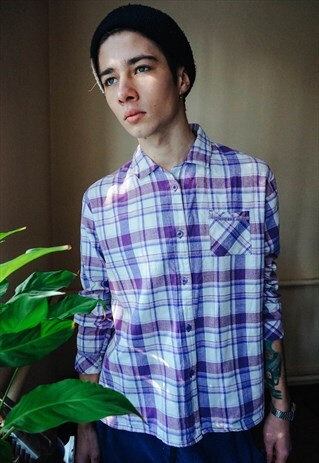 VINTAGE PLAID PURPLE SHIRT