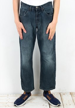 Vintage Men W29 L30 Jeans Denim Pants Trousers Relaxed Zip