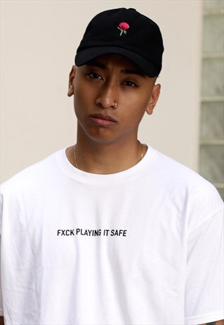 ROSE ABOVE STRAPBACK BLACK DAD CAP