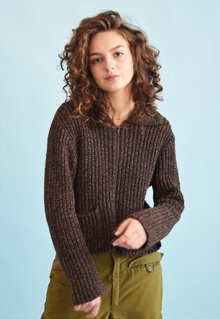 90'S RETRO JAZZY KNIT CARDIGAN