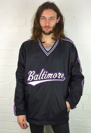 VINTAGE 90'S NYLON PULLOVER SPORTS JACKET