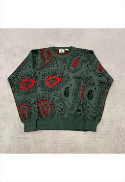 Vintage abstract knitted jumper Men's L