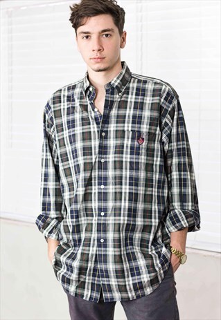 VINTAGE RALPH LAUREN SHIRT LOGO 90S L 13.3