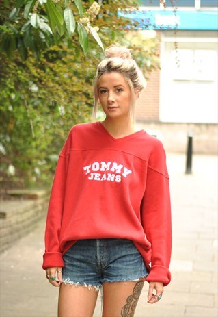 VINTAGE 90'S RED OVERSIZED JUMPER