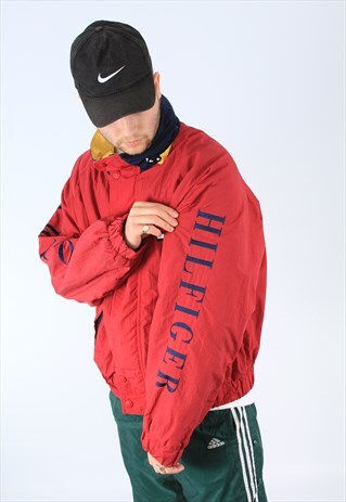 90S ARM SPELLOUT FLEECE LINED VINTAGE SAILING JACKET