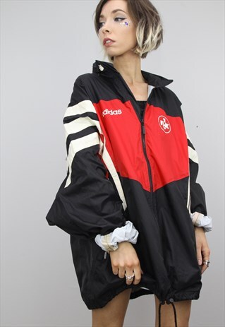 VINTAGE OVERSIZED ADIDAS FESTIVAL WATERPROOF RAINCOAT MAC
