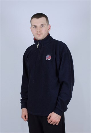 TOMMY HILFIGER FLECEE JACKET MEN VINTAGE