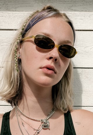 VINTAGE OVAL FESTIVAL SUNGLASSES / 90S UNISEX